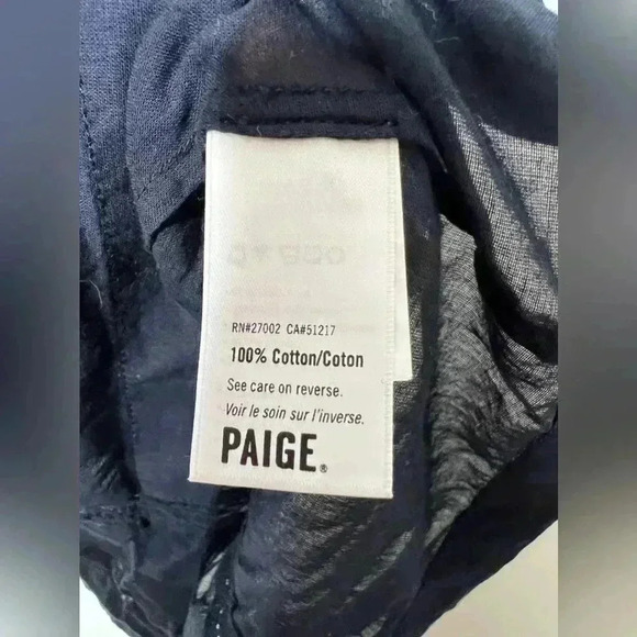 Paige 100% Cotton Off Shoulder Top Size Large - Picture 3 of 3